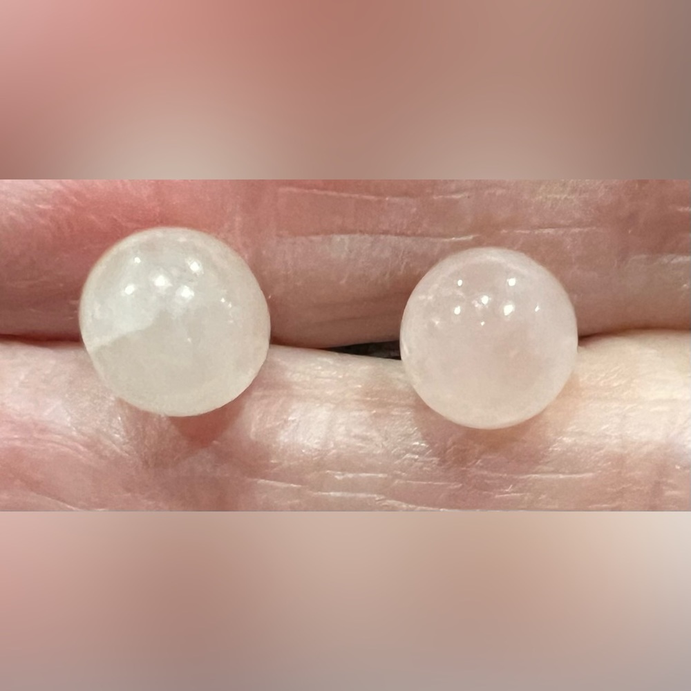 Pink Pearl gold  stud earrings